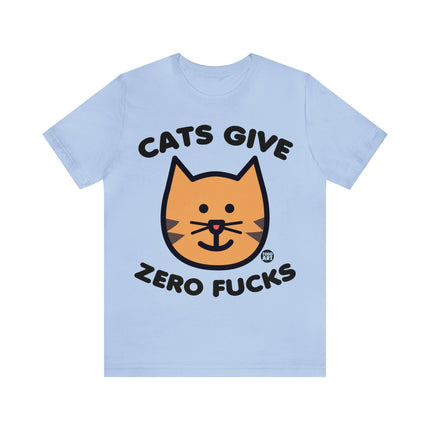 Cats Give Zero Fucks Unisex Tee