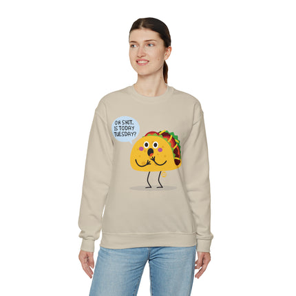 Oh Shit Taco Tuesday Crewneck Sweatshirt