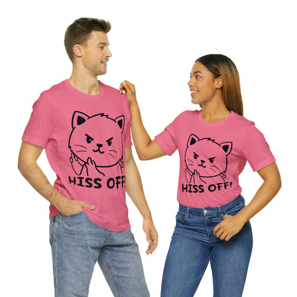 Hiss Off Cat Unisex Short Sleeve Tee