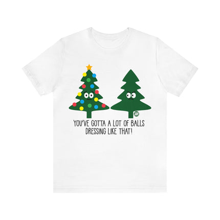 Whole Lotta Balls Christmas Tree Unisex Tee