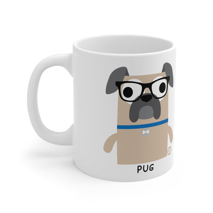 Bow Wow Meow Pug Ceramic Mug