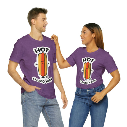 Hot Dog Yoga Unisex Short Sleeve Tee