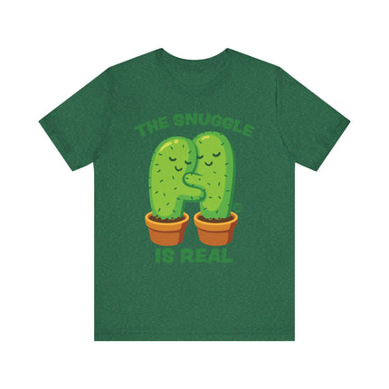 Cute "SNUGGLE IS REAL" Cactus Tee Shirt