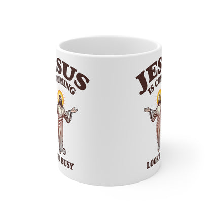 jesus coming busy Mug