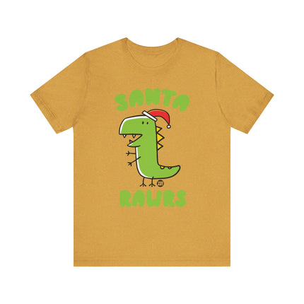 Cute "SANTA RAWRS" Dino Tee Shirt