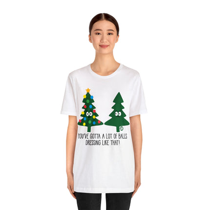 Whole Lotta Balls Christmas Tree Unisex Tee