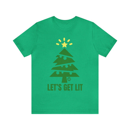 Let's Get Lit Xmas Tree Unisex Tee