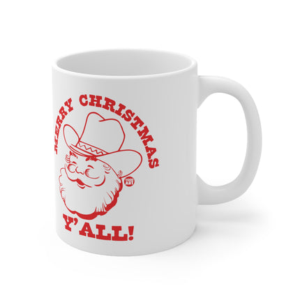 Merry Christmas Y'All Santa Ceramic Mug