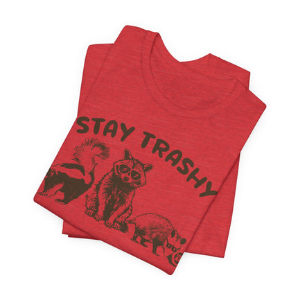 Stay Trashy Racoon Tee, Funny Trashy Animal Tshirt