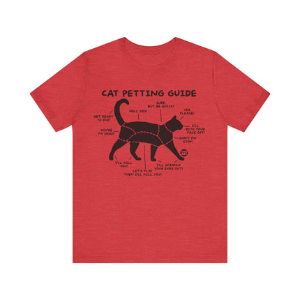 Cat Petting Guide Shirt Tee, Funny Cat Owner Shirt, Cat Lover Tees