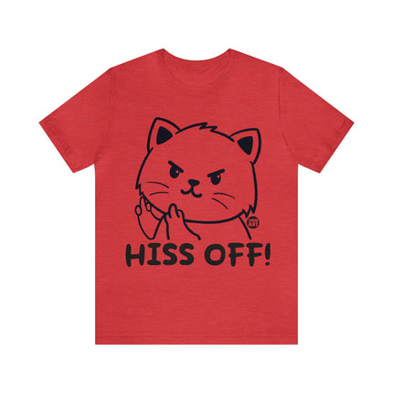 Hiss Off Cat Unisex Short Sleeve Tee