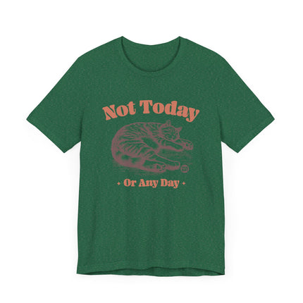 Funny "NOT TODAY OR ANY DAY" Cat Tee Shirt