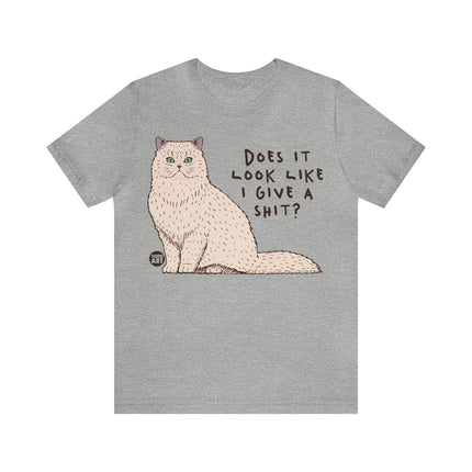 Look Like I Give a Shit Cat Tee, Sarcastic Cat Humor Tee, Snarky Cat Tshirt