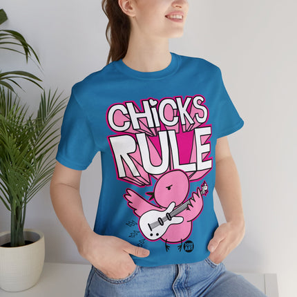 Chicks Rule Guitar Unisex Tee