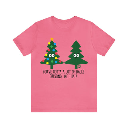 Whole Lotta Balls Christmas Tree Unisex Tee