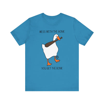 Mesh With Honk Get the Bonk Goose Tee, Funny Goose Tshirt