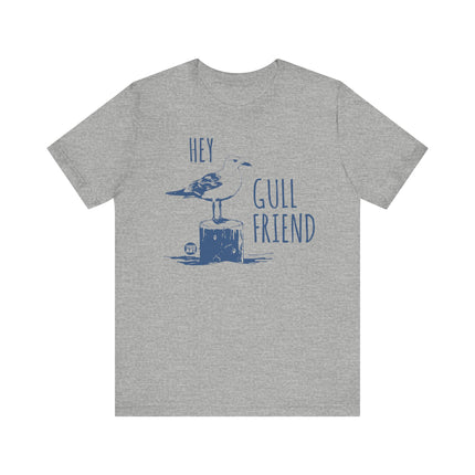 Hey Gull Friend Tee, Funny Seagull Pun Tshirt