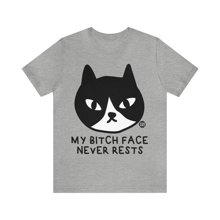 Bitch Face Never Rests Cat Unisex Tee