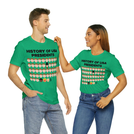 History of US Presidents Unisex Short Sleeve Tee