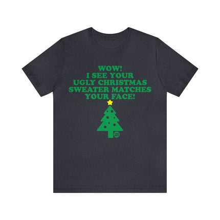 Wow Ugly Xmas Sweater Unisex Tee