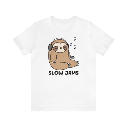 Sloth Slow Jams Headphone Unisex Tee