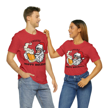 Hoppy Holidays Santa Beer Unisex Tee