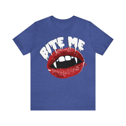 Bite Me Vampire Teeth Unisex Tee
