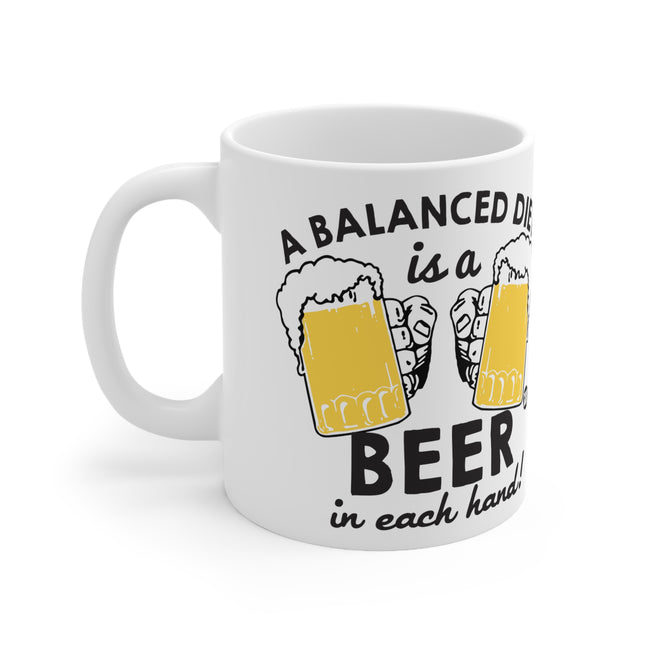 Beer Balanced Diet Ceramic Mug