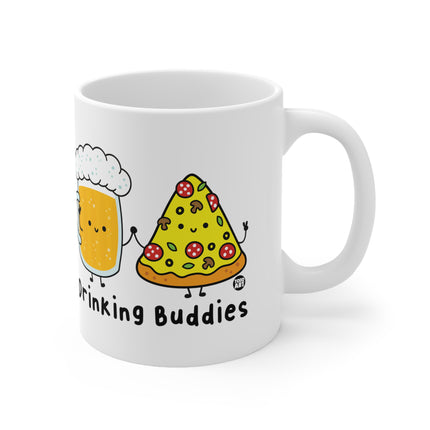 drinking buddies beer pizza Ceramic Mug