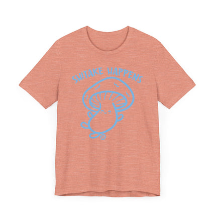 Cute "SHITAKE HAPPENS" Mushroom Tee Shirt