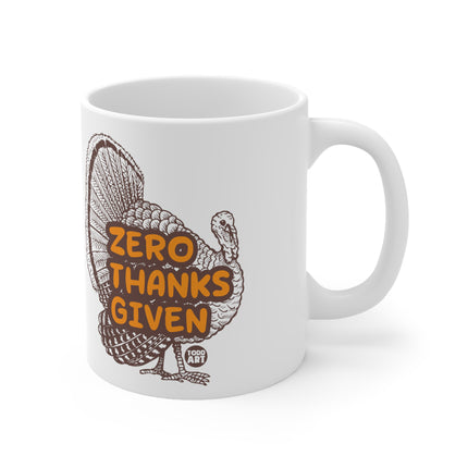 Zero Thanks Given Turkey Ceramic Mug