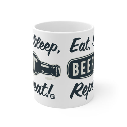 Eat Sleep Beer Ceramic Mug