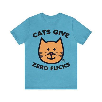 Cats Give Zero Fucks Unisex Tee