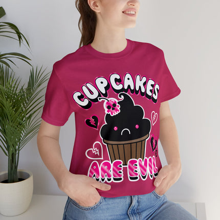 Cupcakes Are Evil Unisex Tee