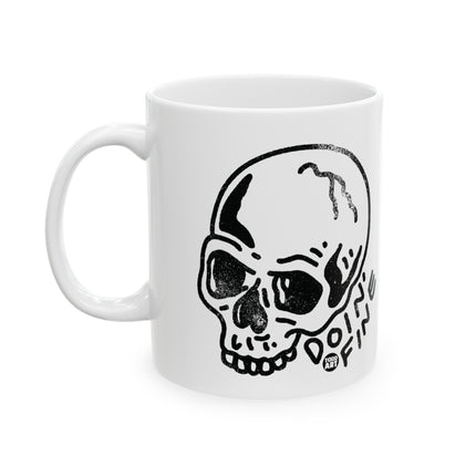 Doin Fine Skull Ceramic Coffee Mug