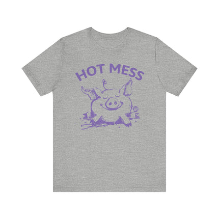 Hot Mess Pig Tee, Cute Pig Hot Mess Tshirt