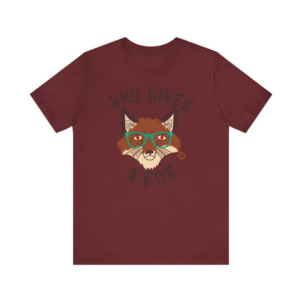 Funny "WHO GIVE A FOX" Animal Tee Shirt