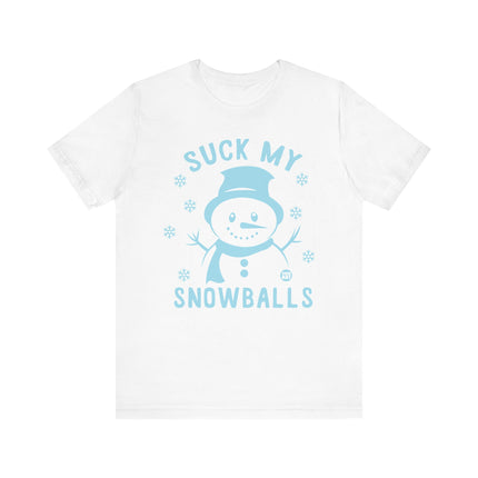 Funny "SUCK MY SNOWBALLS" Tee Shirt