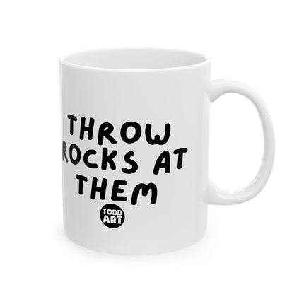 Boys Are Stupid Throw Rocks at Them Mug