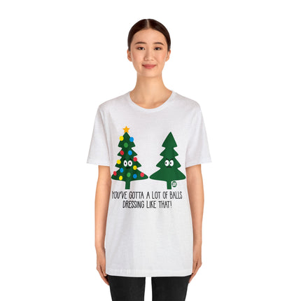 Whole Lotta Balls Christmas Tree Unisex Tee