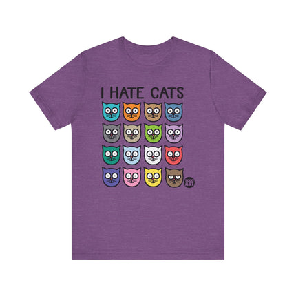 I Hate Cats Tee, Funny Hate Cats Graphic Tshirt