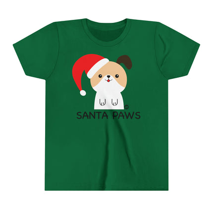 Santa Paws Dog Kids Short Sleeve Tee