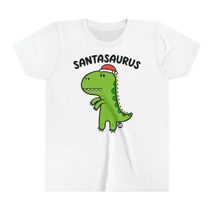 Santasaurus Dinosaur Kids Short Sleeve Tee