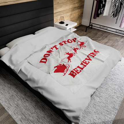 Don't Stop Believing Christmas Blanket