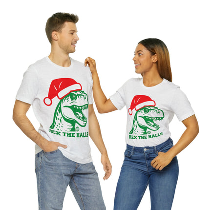 Rex The Halls T-Rex Christmas Unisex Tee