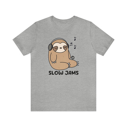 Sloth Slow Jams Headphone Unisex Tee