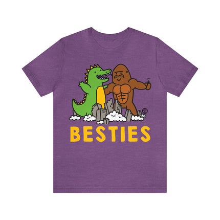 Besties Godzilla and King Kong Unisex Tee