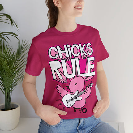 Chicks Rule Guitar Unisex Tee