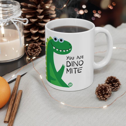 dino mite dinosaur Ceramic Mug