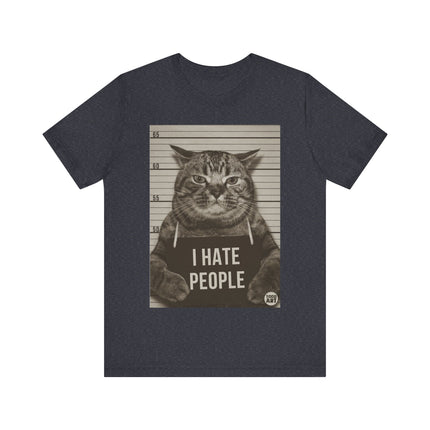 I Hate People Cat Unisex Short Sleeve Tee